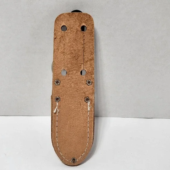 Klein Tools 2100-7 Electricians Scissors Knife and 5187 Leather Pouch Set USA - Picture 2 of 8